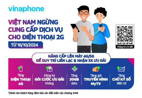 VinaPhone tiếp tục dành nhiều ưu đãi hấp dẫn cho thuê bao 2G